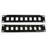 10" 1U 8 Port Keystone Patch Panel Frame