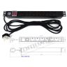 19" 1U 6-Way UK Horizontal PDU – 5m Lead