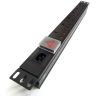 19" 1U 6-Way UK Horizontal PDU – Fused, Detachable Input