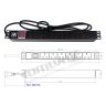 19" 1U 6-Way UK Horizontal PDU – 5m Captive Lead with IEC C14 Plug