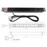 19" 1U 6-Way UK + 2-Way IEC C13 Horizontal PDU