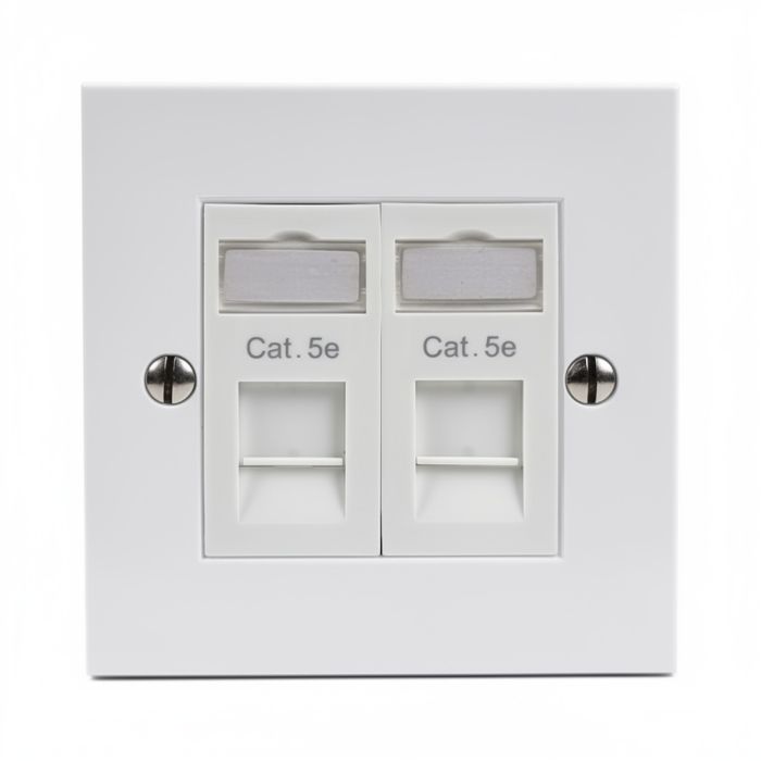 Cat5e 2-Way Data Outlet Kit