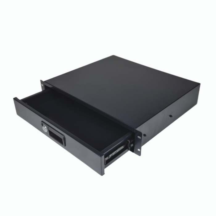 19" 1U Lockable Rack Drawer – 200 mm Deep