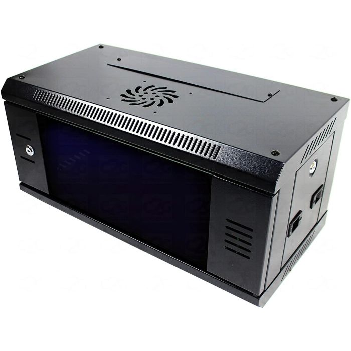 6U 300mm Deep 19" P Series Data Cabinet - Black - Flat Packed