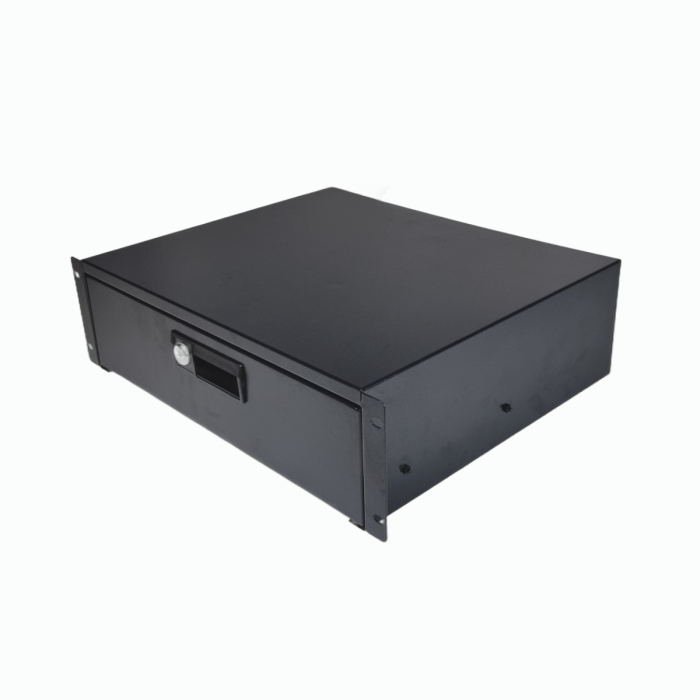 19" 3U Lockable Rack Drawer – 200 mm Deep