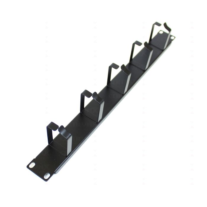 19" 1U 5 Ring Cable Management Bar