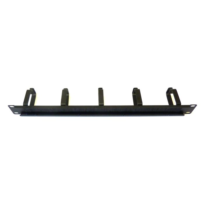 19" 1U Brush & Ring Cable Management Bar