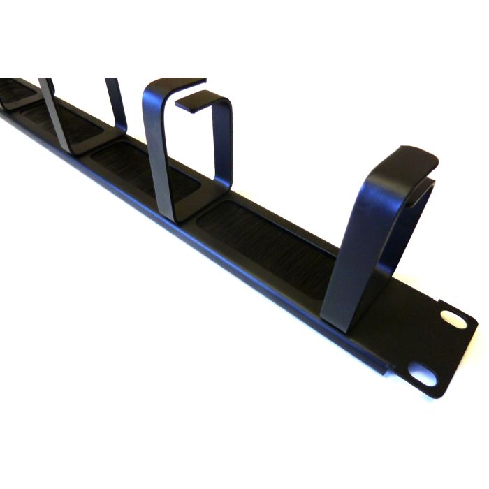 19" 1U Brush & Ring Cable Management Bar