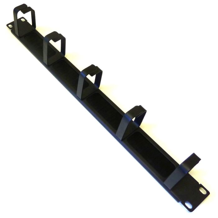 19" 1U Brush & Ring Cable Management Bar