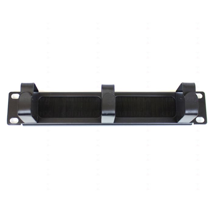 10" 1U Brush & Ring Cable Management Bar