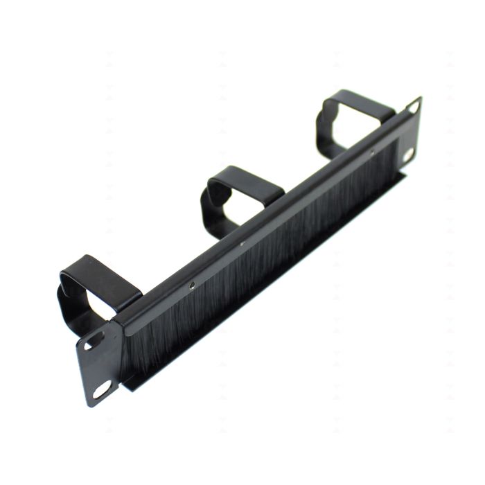 10" 1U Brush & Ring Cable Management Bar