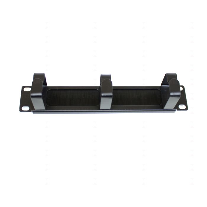 10" 1U Brush & Ring Cable Management Bar