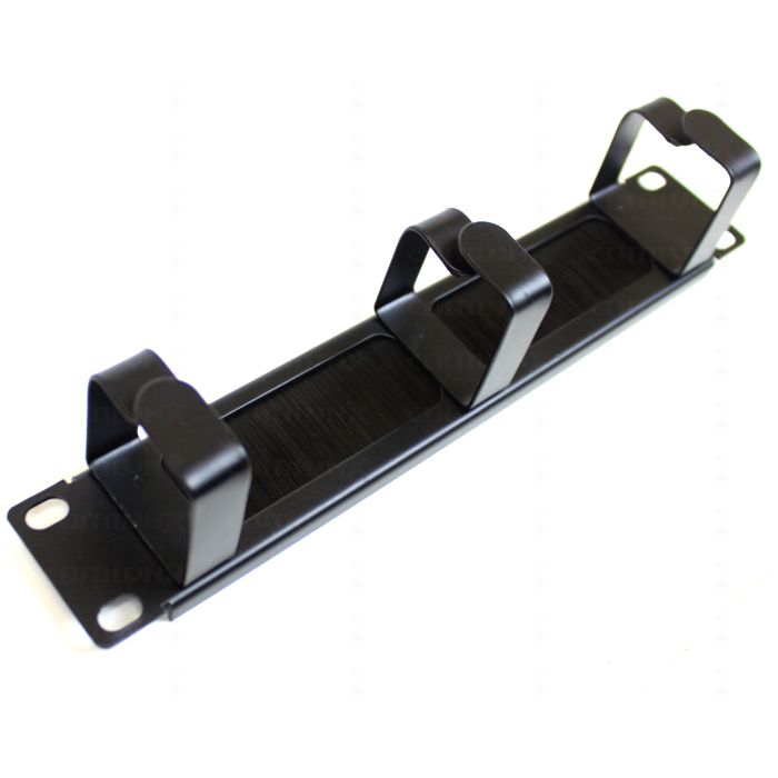 10" 1U Brush & Ring Cable Management Bar