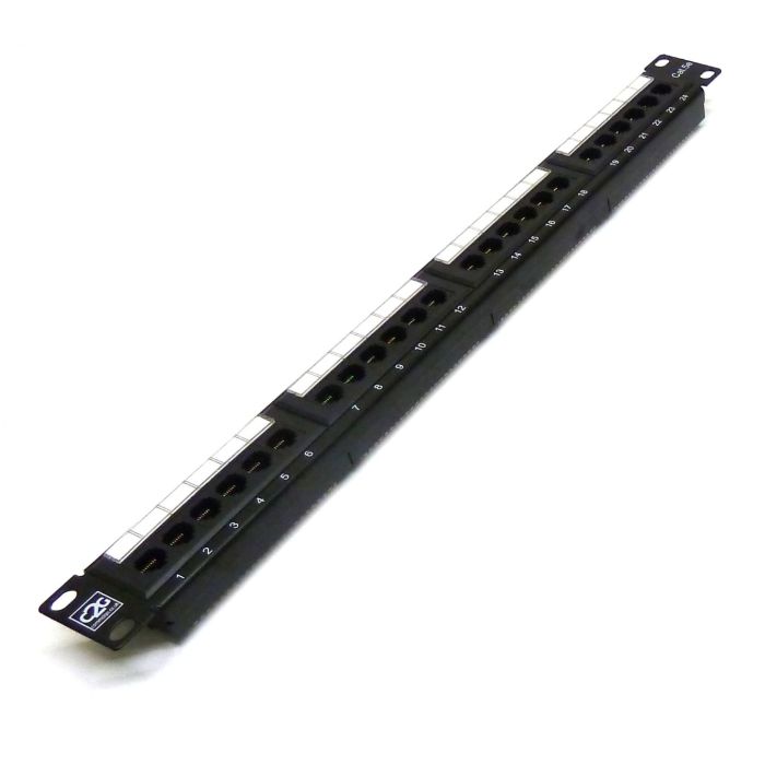 19" 1U 24 Port Cat5e Patch Panel