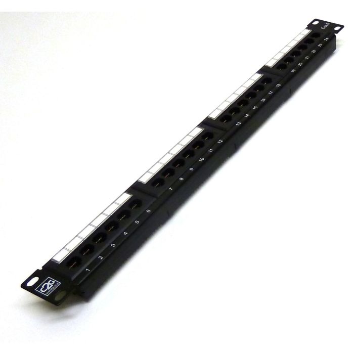 19" 1U 24 Port Cat6 Patch Panel