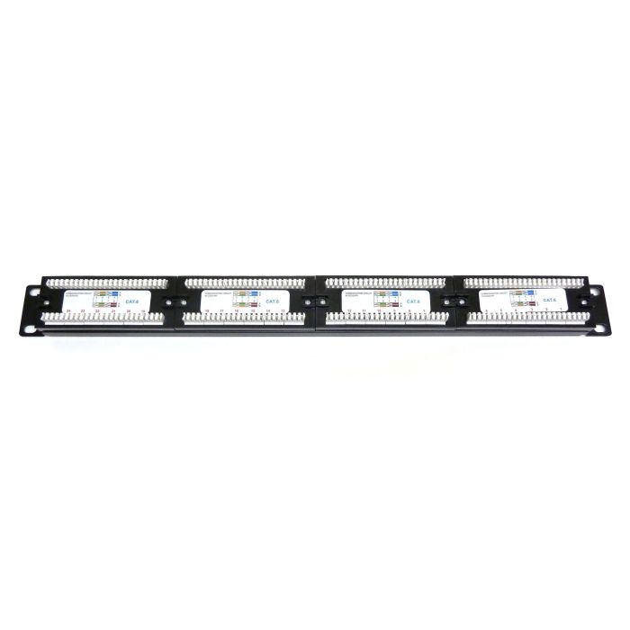 19" 1U 24 Port Cat6 Patch Panel