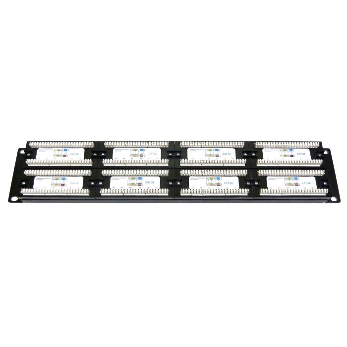 19" 2U 48 Port Cat5e Patch Panel