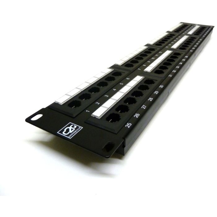 19" 2U 48 Port Cat5e Patch Panel
