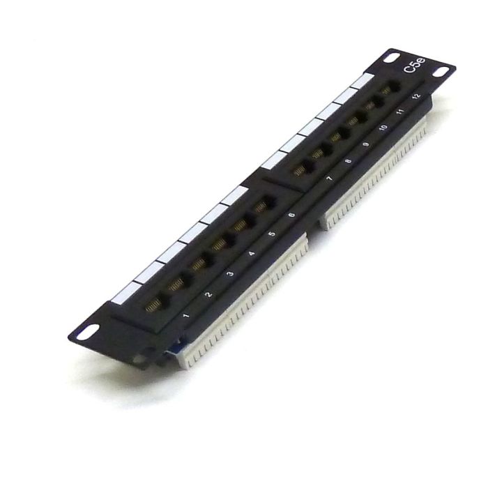10" 1U 12 Port Cat5e Patch Panel