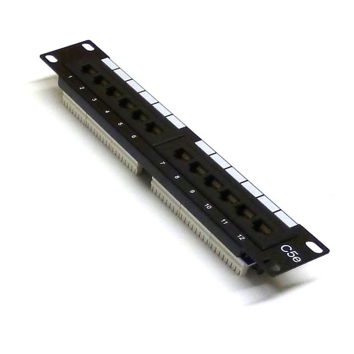 10" 1U 12 Port Cat5e Patch Panel