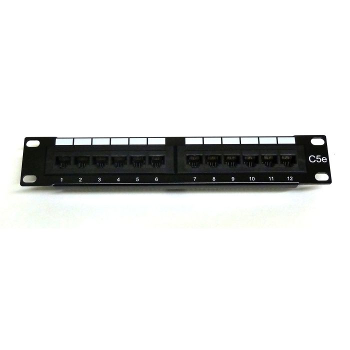 10" 1U 12 Port Cat5e Patch Panel