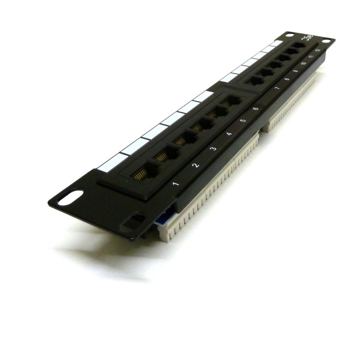 10" 1U 12 Port Cat5e Patch Panel