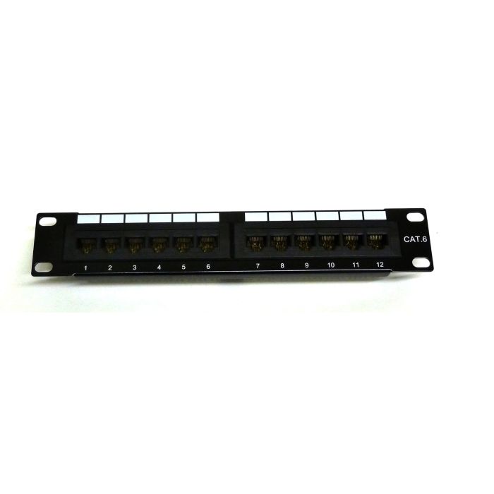 10" 1U 12 Port Cat6 Patch Panel