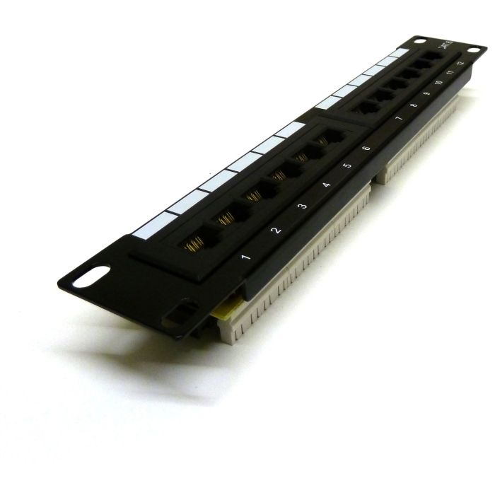 10" 1U 12 Port Cat6 Patch Panel