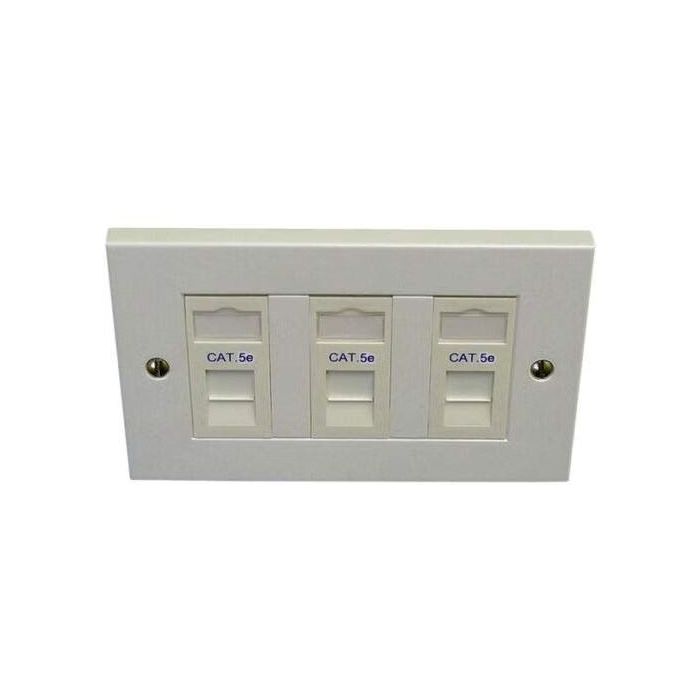 Cat5e 3-Way Data Outlet Kit