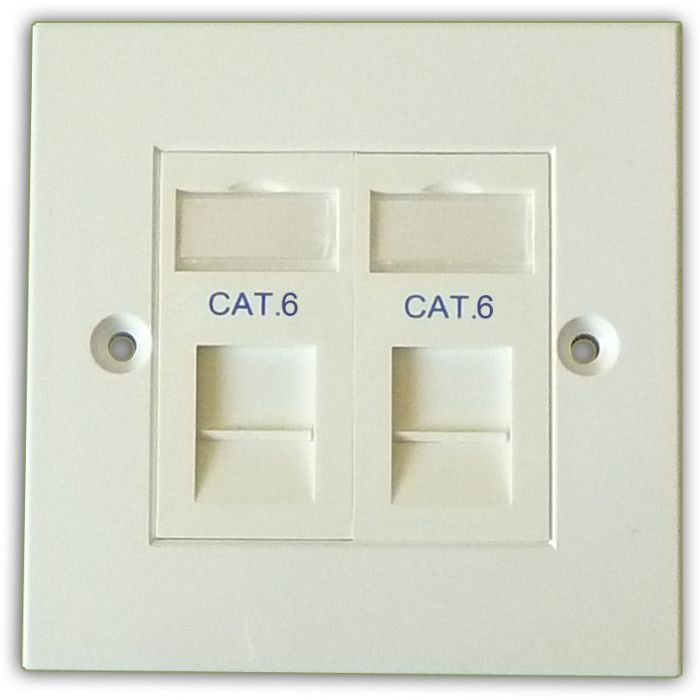 Cat6 2-Way Data Outlet Kit