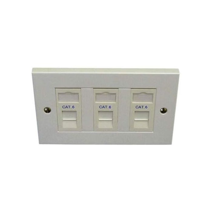 Cat6 3-Way Data Outlet Kit