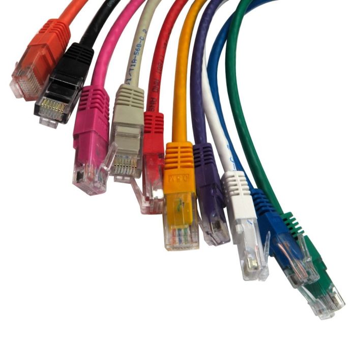 Cat 6 U/UTP copper patch leads available in ten colours