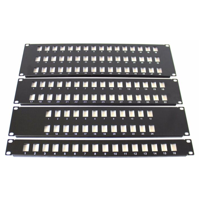 19" 2U 32 Port Keystone Patch Panel Frame