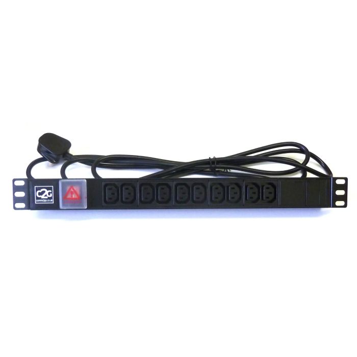 19" 1U 10-Way IEC C13 Horizontal PDU