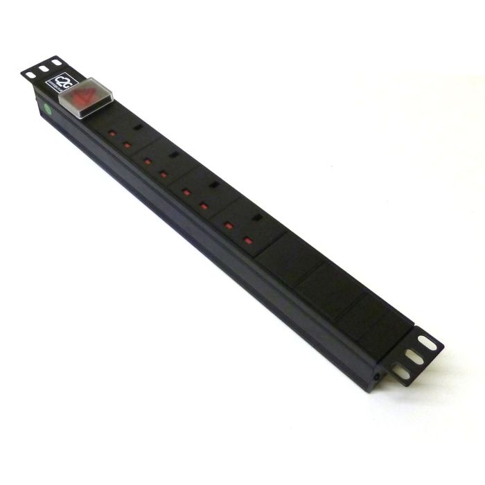 19" 1U 4-Way UK Horizontal PDU