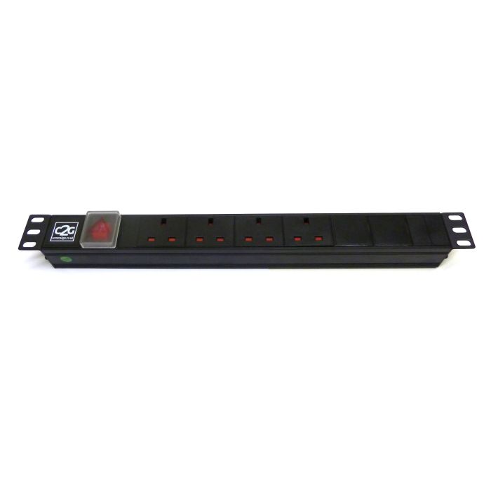19" 1U 4-Way UK Horizontal PDU