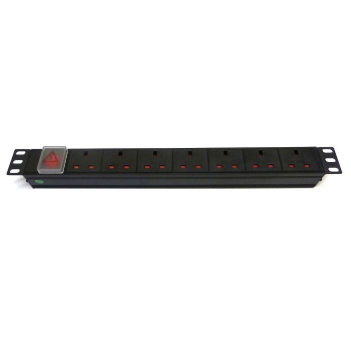 19" 1U 7-Way UK Horizontal PDU