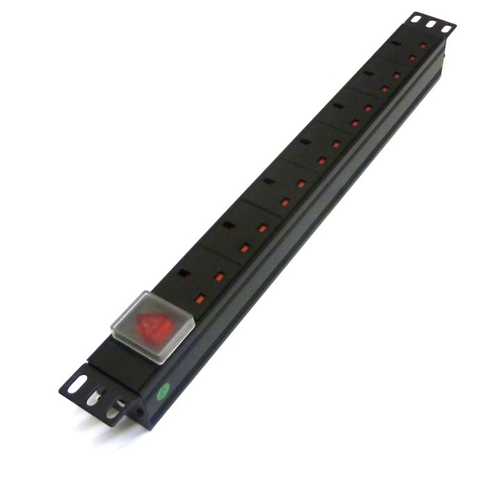 19" 1U 7-Way UK Horizontal PDU