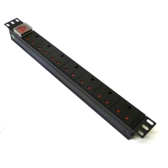 19" 1U 7-Way UK Horizontal PDU