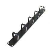 19" 1U 5 Ring Cable Management Bar