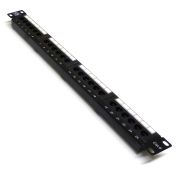 19" 1U 24 Port Cat6 Patch Panel