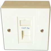 Cat5e 1-Way Data Outlet Kit with Backbox