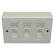 Cat6 3-Way Data Outlet Kit with Backbox