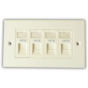 Cat6 4-Way Data Outlet Kit
