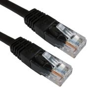 1m Black Cat6 U/UTP Copper Patch Lead