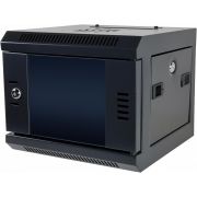 4U 300mm Deep 10" P Series Miniline Data Cabinet - Black - Ready Assembled