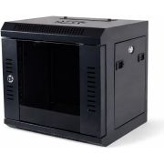 6U 300mm Deep 10" P Series Miniline Data Cabinet - Black - Ready Assembled