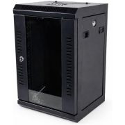 9U 300mm Deep 10" P Series Miniline Data Cabinet - Black - Ready Assembled