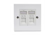 Cat5e 2-Way Data Outlet Kit