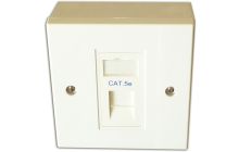 Cat5e 1-Way Data Outlet Kit with Backbox